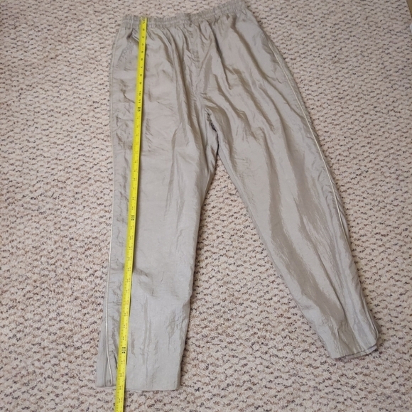 Cabin Creek Womens XL Pull On Pants Champaign Gold Windbreaker 80s 90s Athletic - Picture 9 of 13